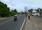 Pos Pam Sp. Binjei Polres Tebing Tinggi Atur Lalu Lintas, Pastikan Tidak Ada Penumpukan Kenderaan