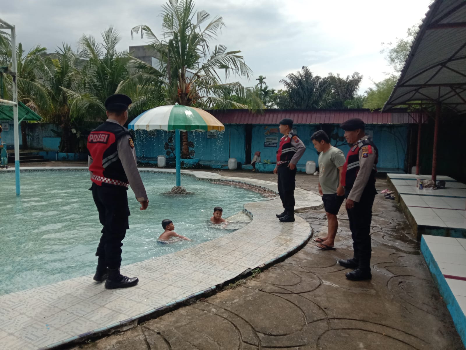 Liburan Nyaman dan Aman, Sat Samapta Polres Tebing Tinggi Patroli di Objek Wisata