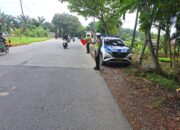 Pantau Arus Lalu Lintas, Sat Lantas Polres Tebing Tinggi Lakukan Disekitaran Rel Pabatu