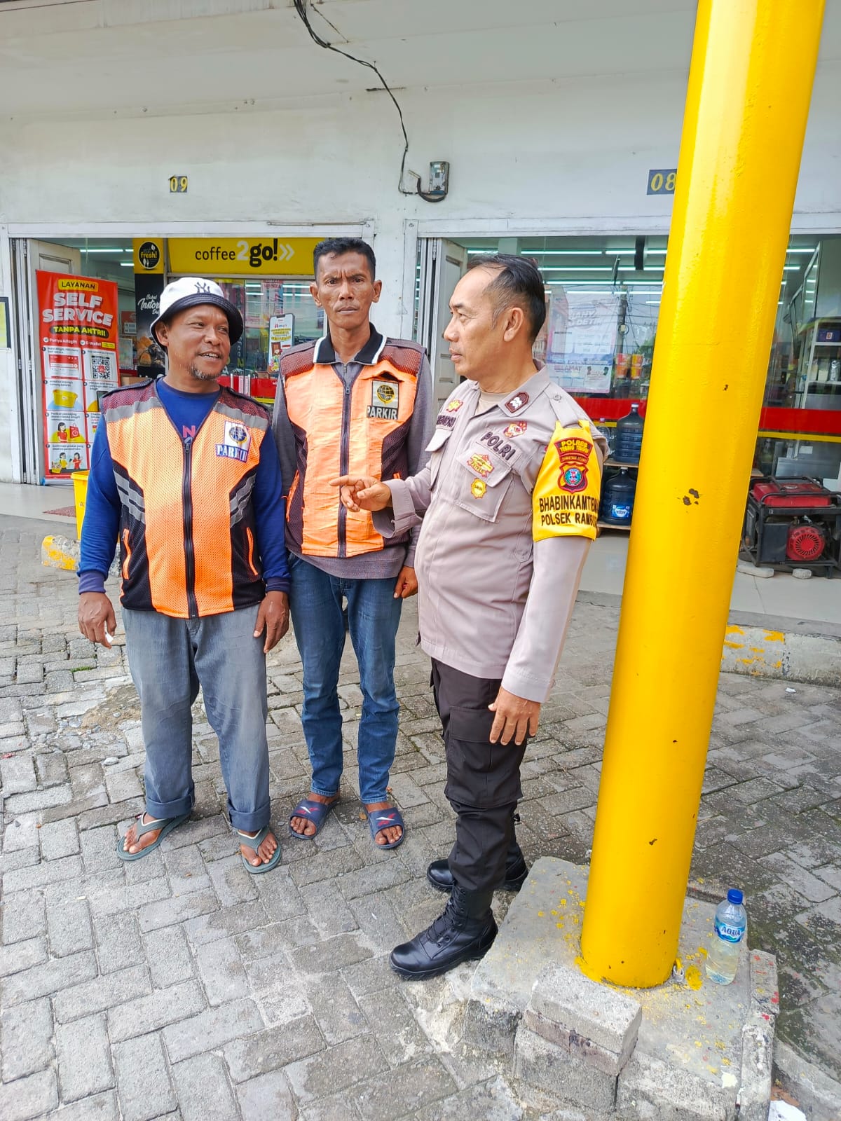 Para Jukir Mendapat Pesan Kamtibmas dari Polsek Rambutan