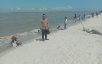 Polres Sergai Intensifkan Patroli Wisata Pasca Lebaran, Kapolsek dan Kasat Samapta Sampaikan Imbauan Waspada