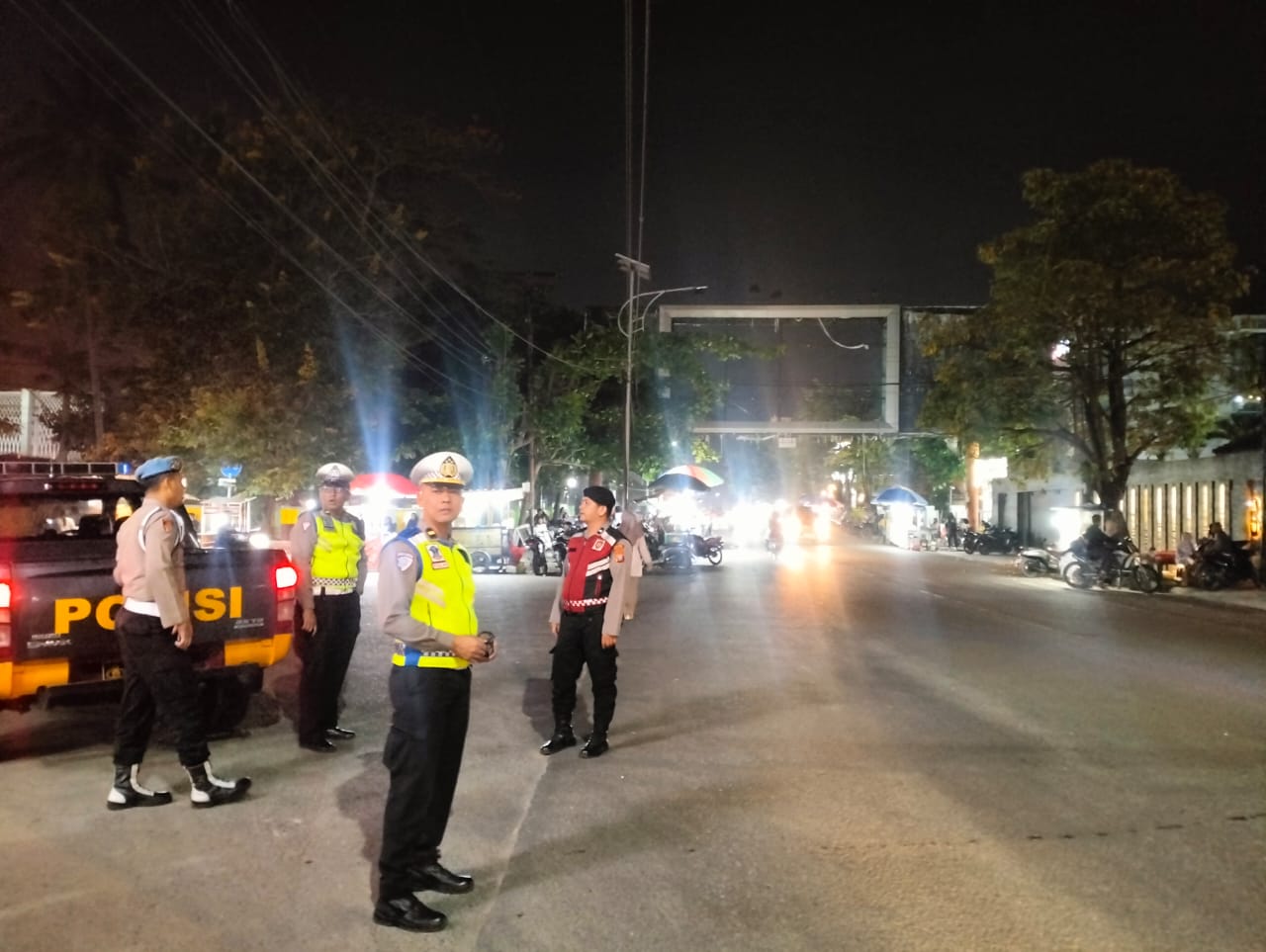 Polres Tebing Tinggi Tingkatkan Rasa Aman Lewat Patroli Blue Light di Malam Hari