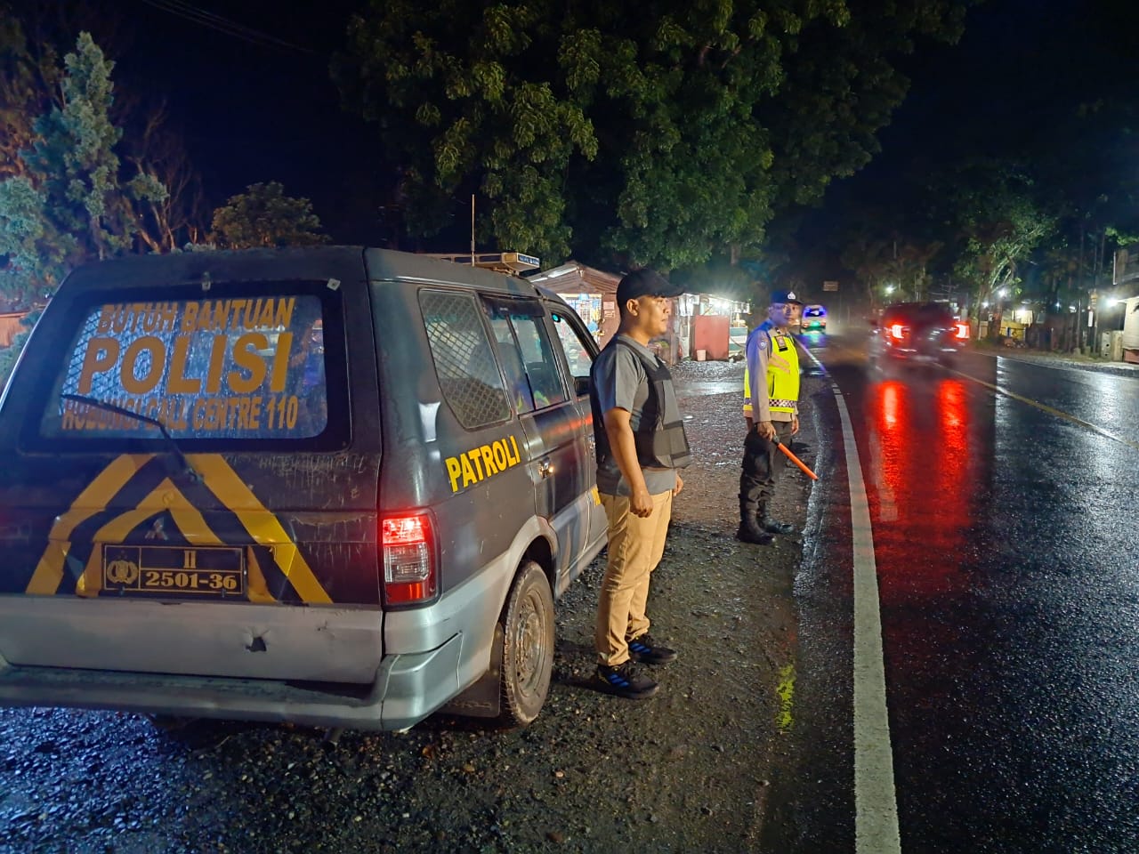 Patroli Malam Polsek Dolok Merawan Guna Mencegah Aksi Kejahatan dan Balap Liar