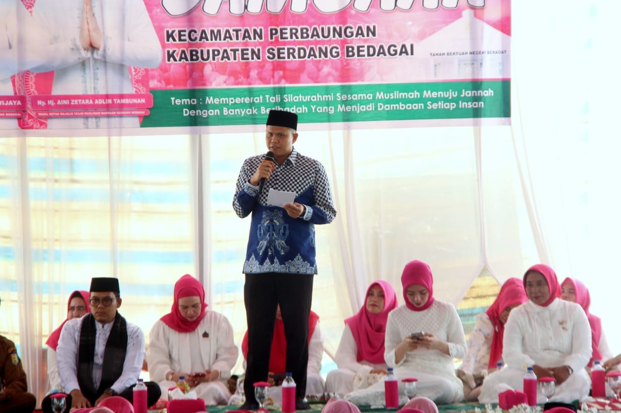 Hadiri Pengajian MTMD, Wabup Adlin Tambunan: Ibu Garda Terdepan Pembentuk Generasi Emas Sergai