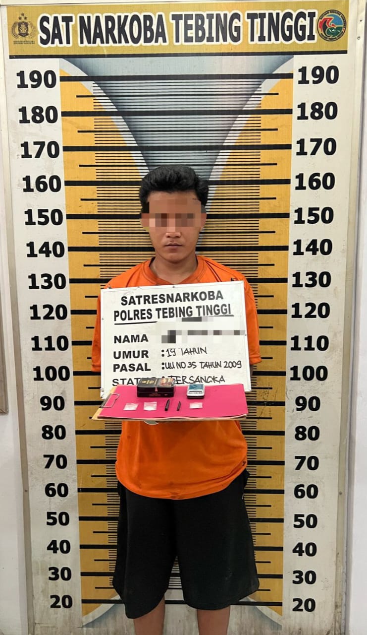 Pengedar Sabu Diringkus Sat Resnarkoba Polres Tebing Tinggi di Jalan Pandan