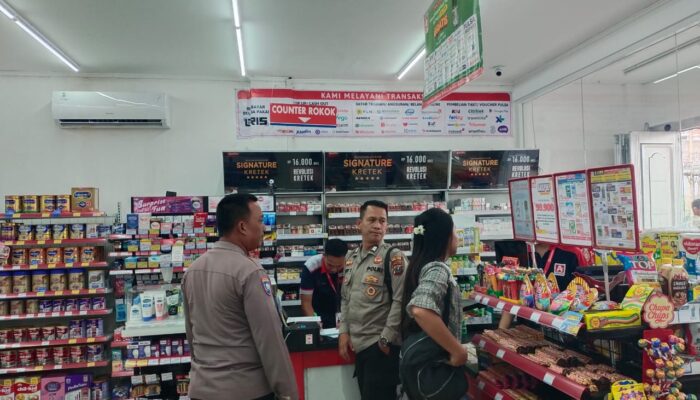 Karyawan Mini Market Diberikam Himbauan Sat Binmas Polres Tebing Tinggi Terkait Kamtibmas