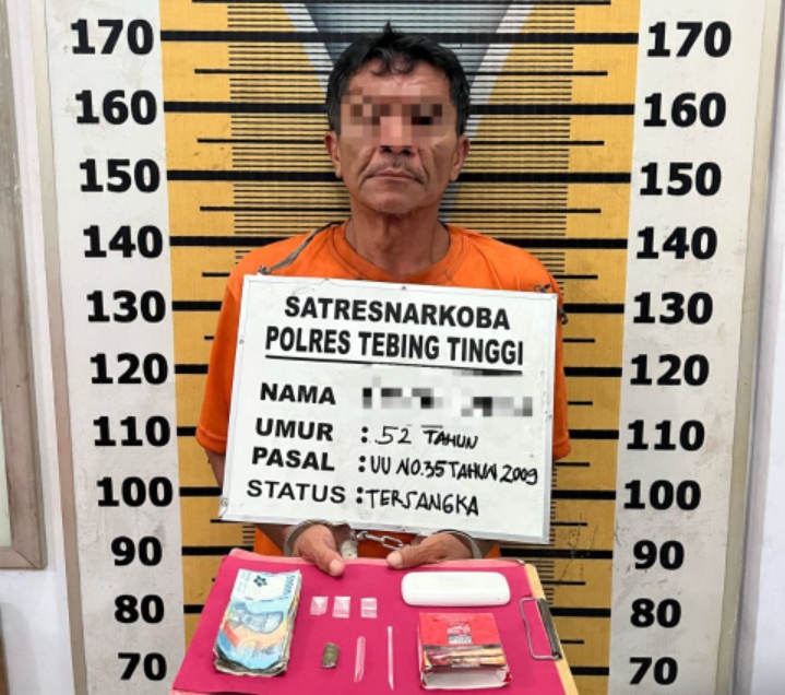 Residivis dan Sabu Siap Edar Ditangkap Sat Resnarkoba Polres Tebing Tinggi di Bandar Sakti