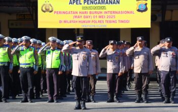 Pengamanan May Day, Kapolres Tebing Tinggi Pimpin Apel Perkuat Sinergi Jaga Stabilitas Keamanan