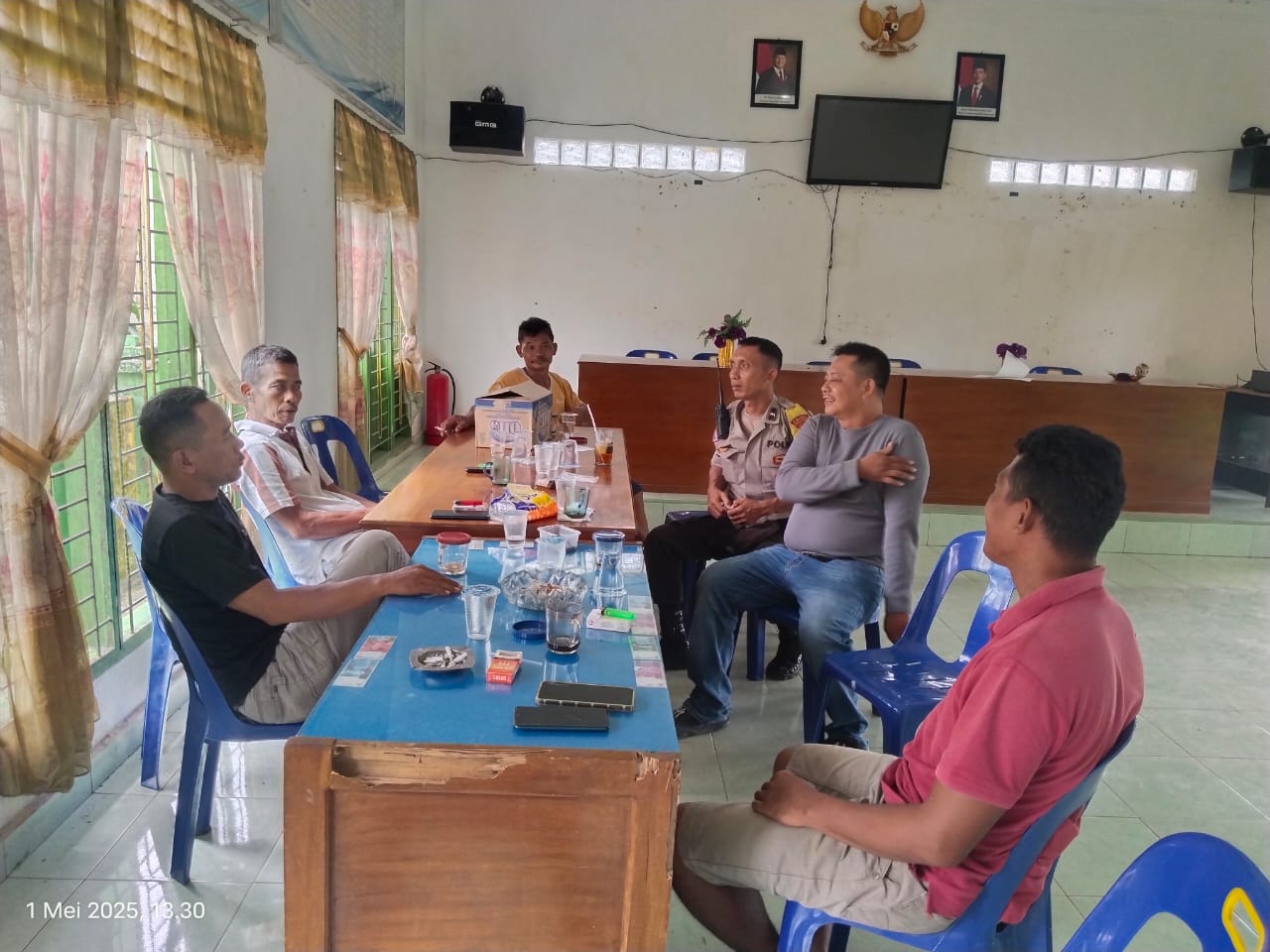 Polres Tebing Tinggi Ajak Warga Desa Kuta Pinang Jaga Kerukunan dan Kamtibmas