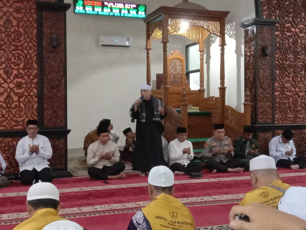 Wakapolres Tebing Tinggi Hadiri Pelepasan 116 Calon Jamaah Haji Kloter 16 Tahun 1446 H/2025 M