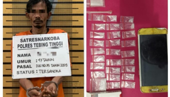 Rumah Pengedar Narkoba Digrebek Polres Tebing Tinggi, 27 Paket Sabu Siap Edar Disita Petugas