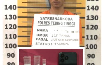 Ringkus Pengedar Sabu, Polres Tebing Tinggi Komitmen Berantas Peredaran Narkoba