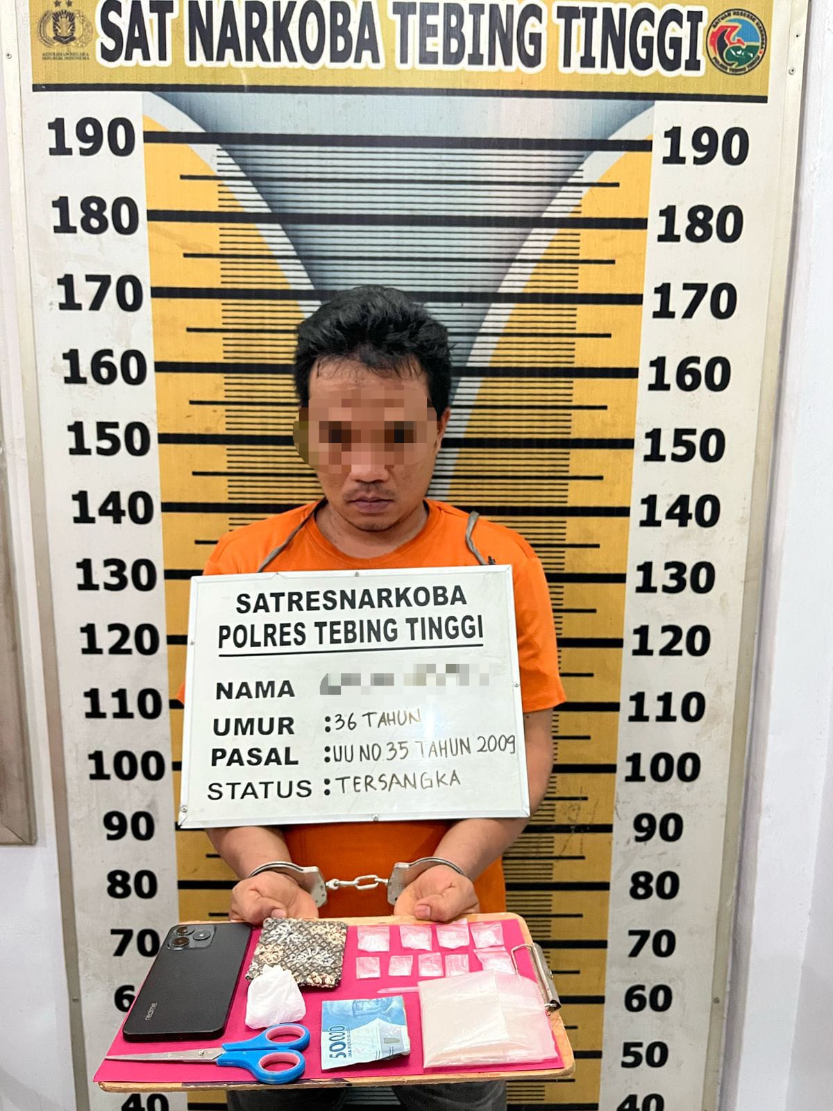 Sembunyi Dikolong Rumah Panggung, Pengedar Sabu Berhasil Diringkus Polres Tebing Tinggi