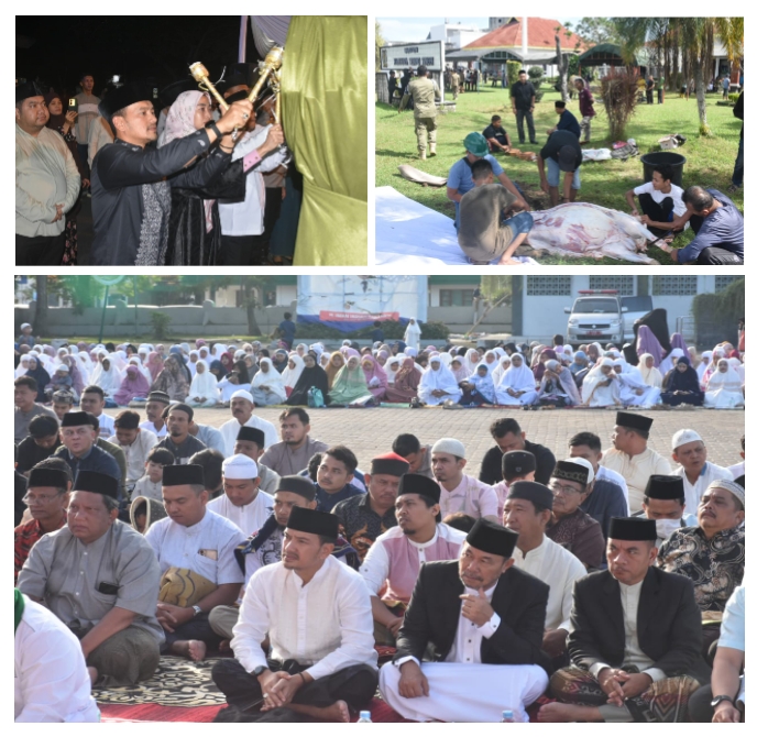 Semarak Idul Adha 1446 H, di Tebing Tinggi Diawali Pawai Takbir, Sholat Ied Hingga Pemotongan Hewan Qurban