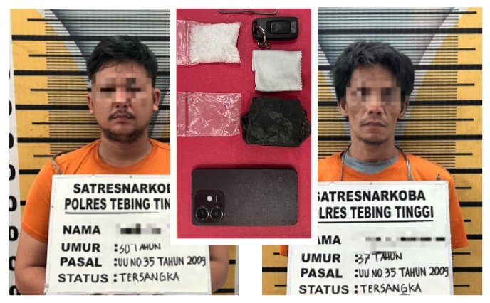 Dua Warga Asahan Diduga Terlibat Peredaran Sabu, Akhirnya Diciduk Polres Tebing Tinggi