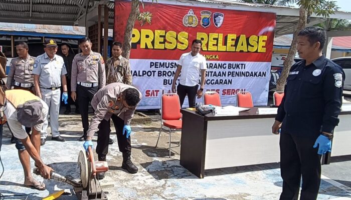Satlantas Polres Sergai Sita dan Musnahkan 497 Knalpot Brong, Pengendara Ditegaskan Kena Tilang