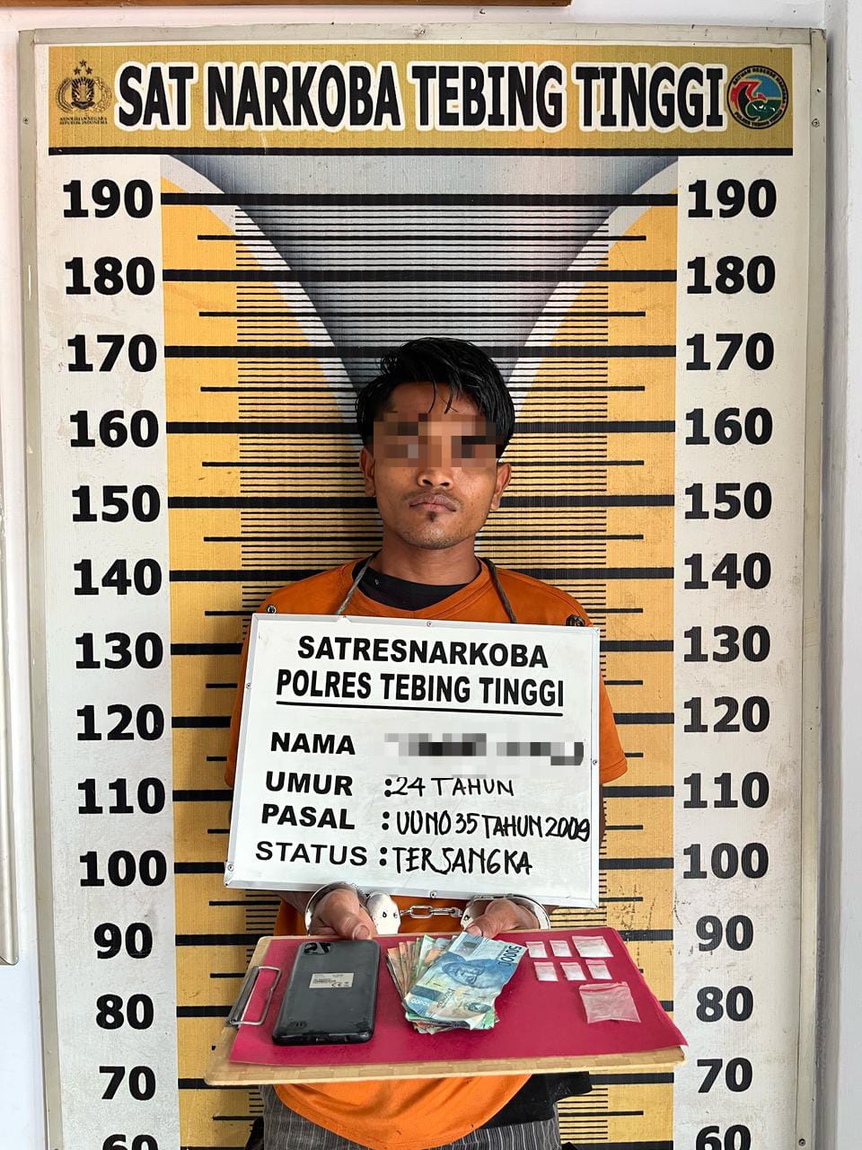 Pria Pemilik Sabu Ditangkap Polres Tebing Tinggi Dilokasi Pemotongan Ayam
