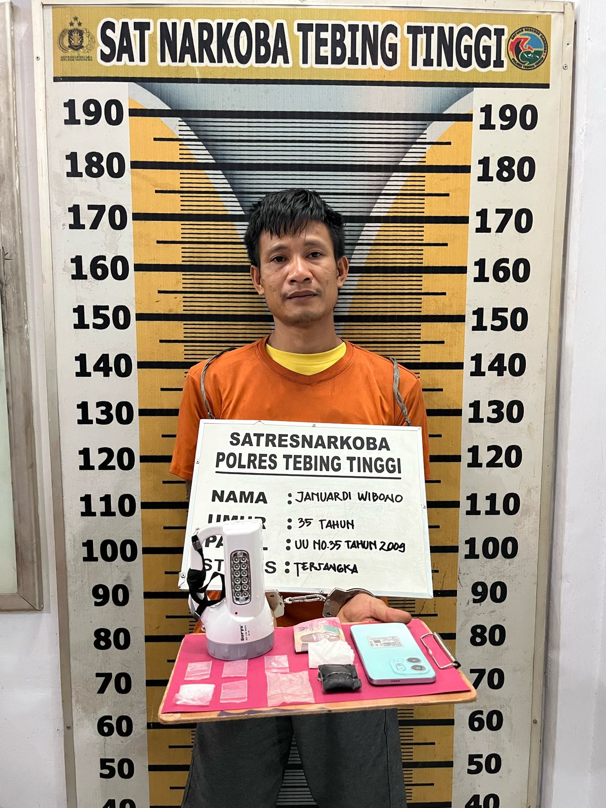 Pengedar Sabu Naga Kesiangan Diciduk Polres Tebing Tinggi Dirumahnya