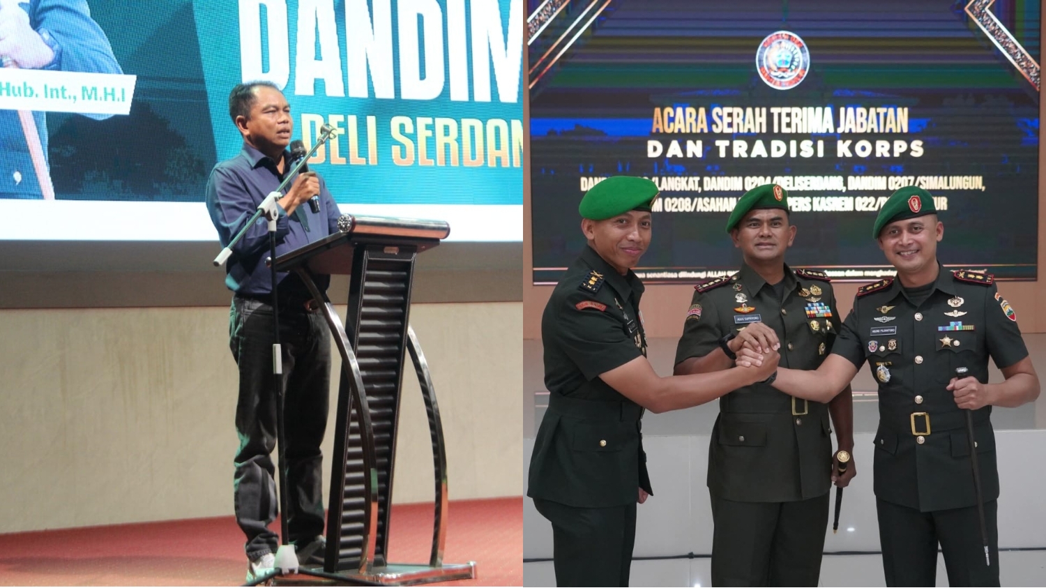 Pisah Sambut Dandim 0204/DS: Bupati Sergai Sambut Hangat Letkol Agung Pujiantoro