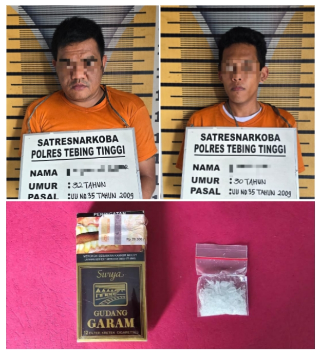 Kedapatan Bawa Sabu, Dua Residivis Berhasil Diringkus Polres Tebing Tinggi