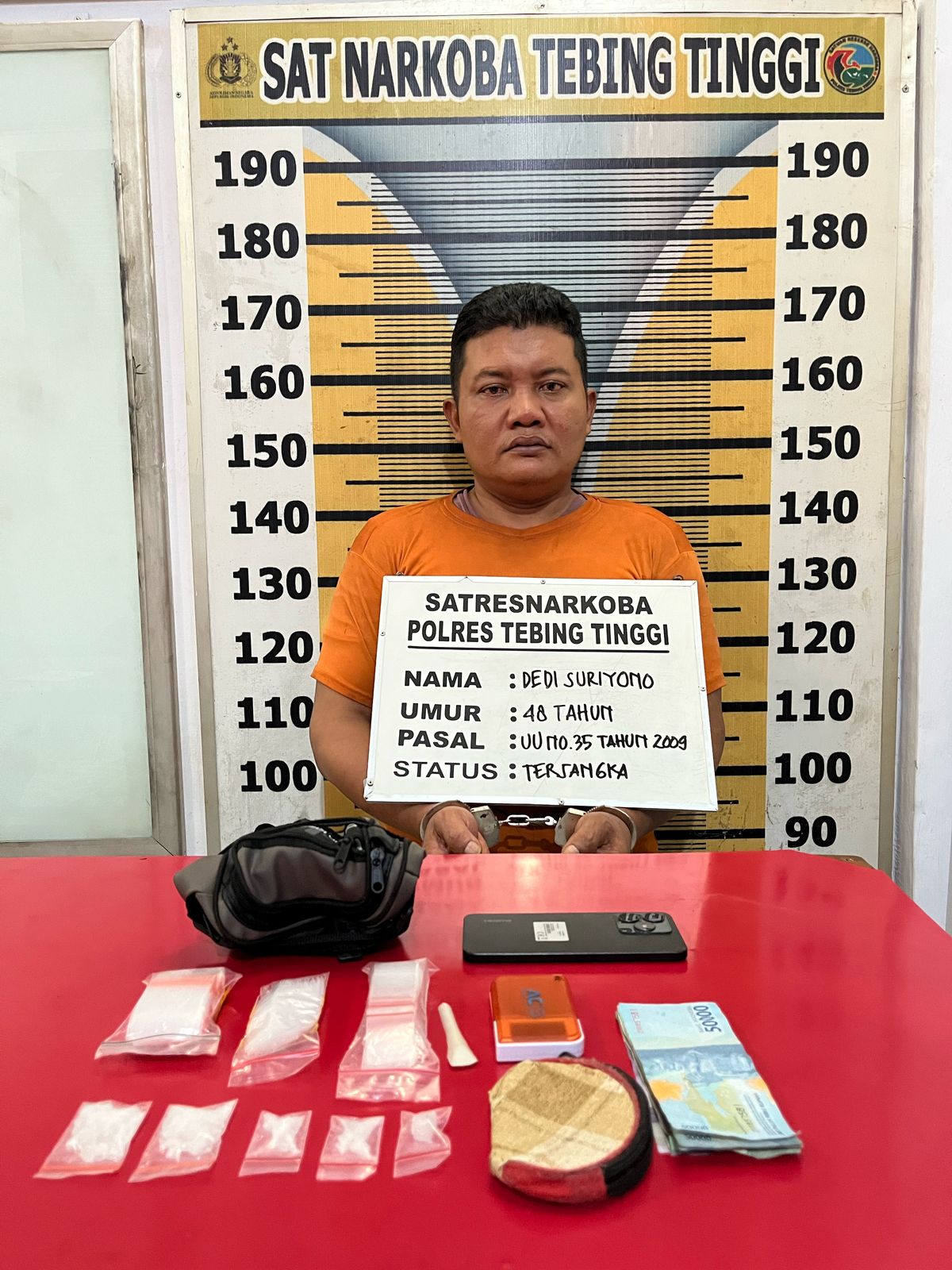 Pengedar Narkoba Ditangkap Polres Tebing Tinggi Saat Penggerebekan di Gubuk Desa Nakes, 12,75 Gram Sabu Disita