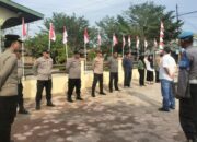 Semarakkan HUT RI, Merah Putih Berkibar Gagah di Polsek Tanjung Beringin