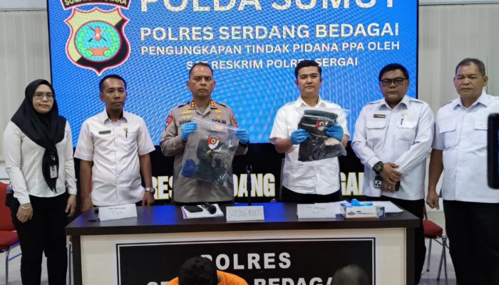 Ayah Kandung Pemakai Narkoba Cabuli Bunga 8 Tahun, Pelarian Berakhir, Polres Sergai Ringkus di Riau