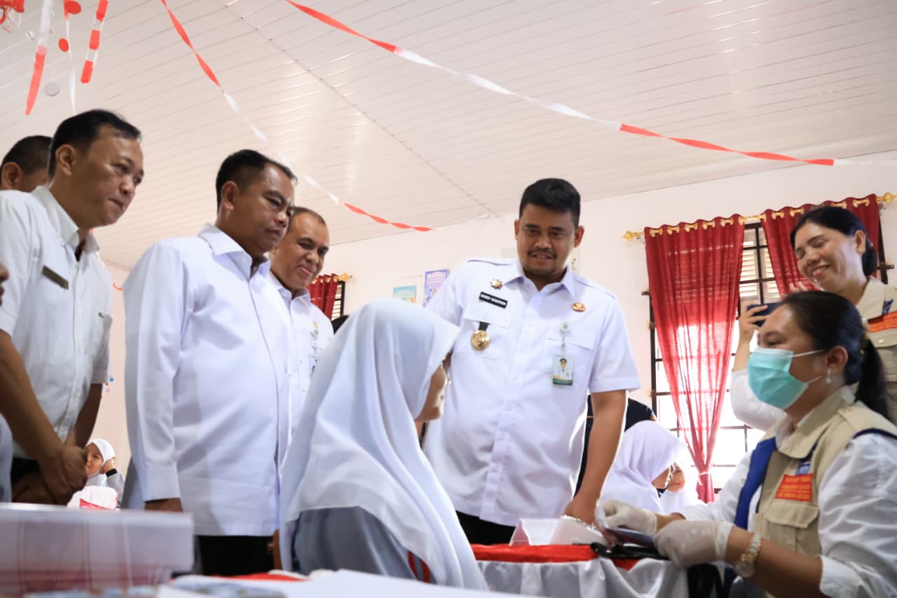 Gubernur Sumut luncurkan Program CKG Anak Sekolah Didampingi Bupati Sergai