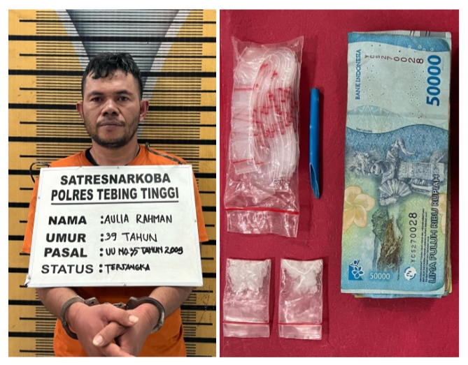 Narkoba Sabu Penyebab Maman Ditangkap Polres Tebing Tinggi