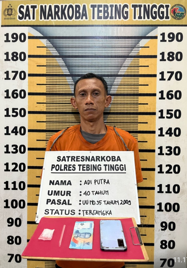 Gopul Pengedar Narkoba Ditangkap Polres Tebing Tinggi Bersama Sabu 4,28 Gram