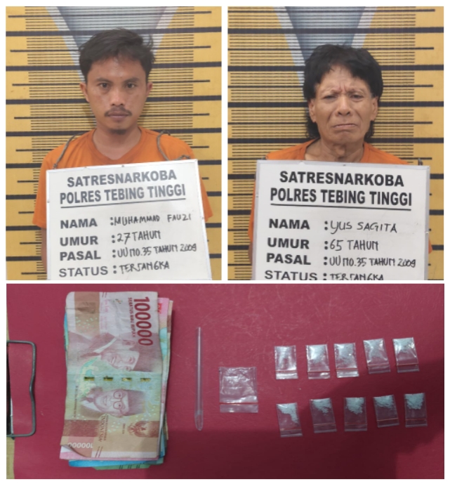 Dua Pelaku Sabu Ini Ditangkap Polres Tebing Tinggi Lantaran Resahkan Warga Kampung Jati