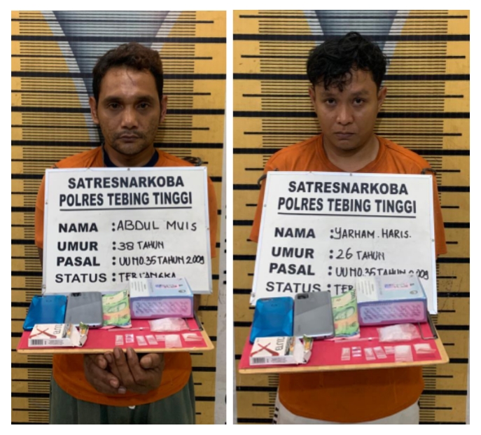 Kawanan Pengedar Sabu Ditangkap Polres Tebing Tinggi di Sipispis, 2,41 Gram BB Diamankan
