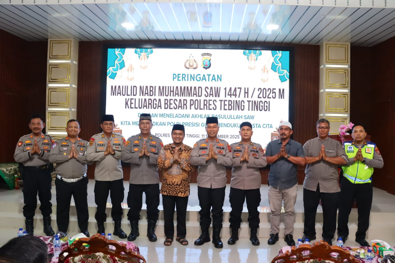 Polres Tebing Tinggi Peringati Maulid Nabi Muhammad SAW 1447 Hijriah