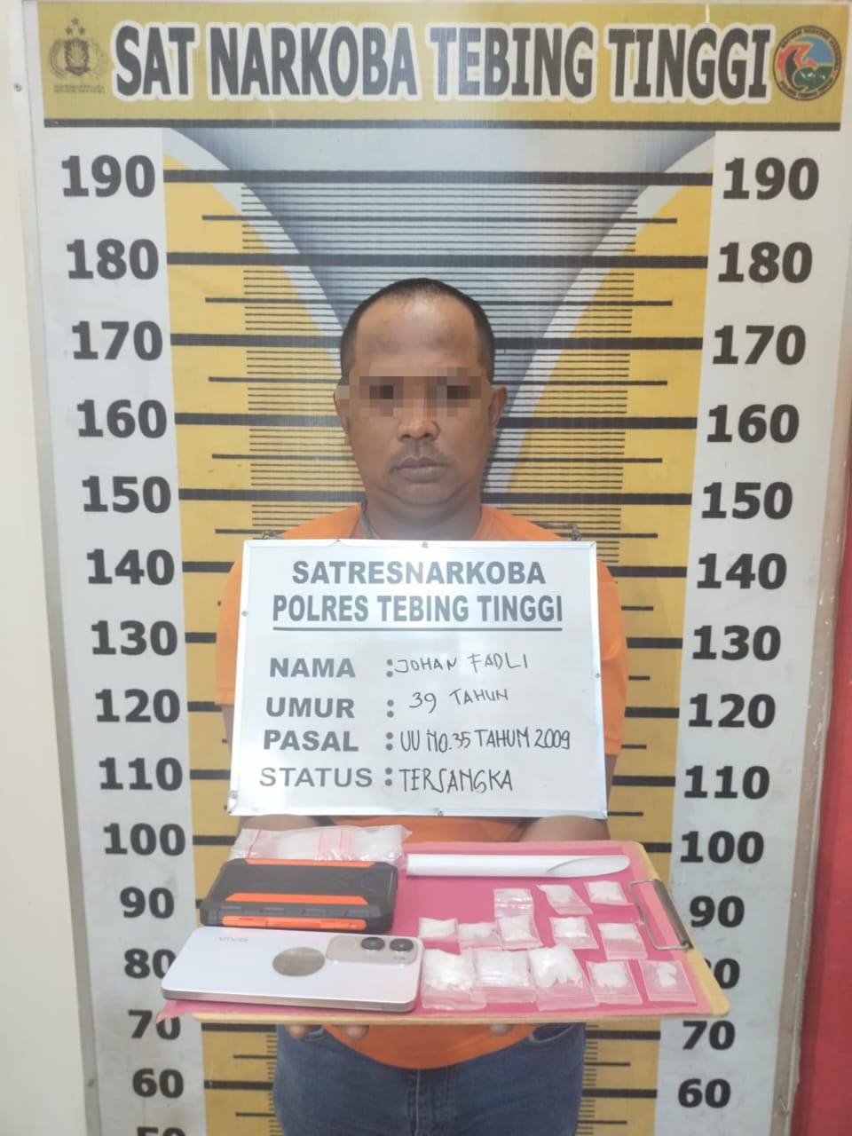 Polres Tebing Tinggi Ringkus Pelaku Sabu, 25,87 Gram Sabu Diamankan