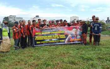 PAC Pemuda Pancasila Sei Rampah Gelar Aksi Bersih Lingkungan Peringati HUT ke-66 dan Sumpah Pemuda ke-97.