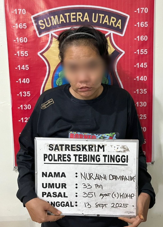 Menganiaya Lansia di Paya Pinang, Wanita Ini Diamankan Polres Tebing Tinggi