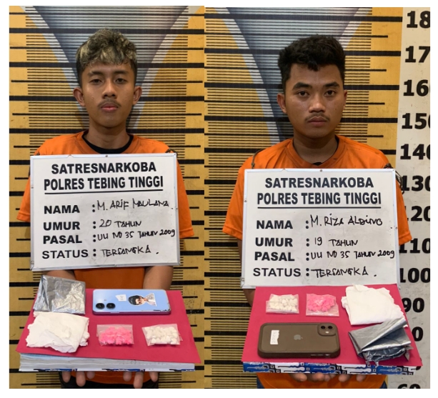 Bawa 64 Butir Pil Inex, Dua Pemuda Ditangkap Polres Tebing Tinggi