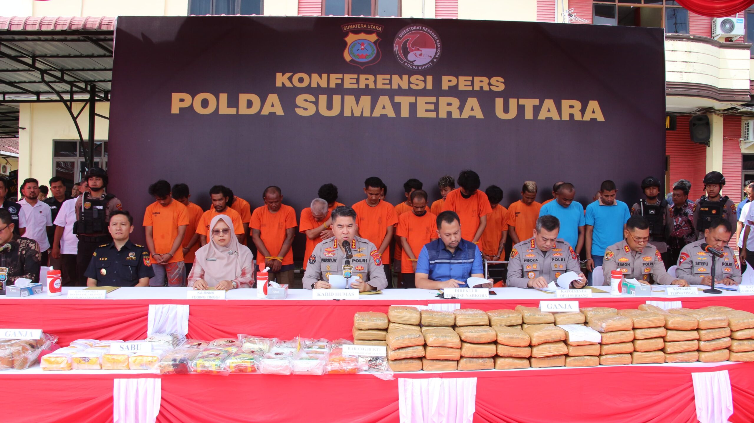 167 Kasus Narkoba Diungkap Polda Sumut Dalam Konferensi Pers di Polres Tebing Tinggi