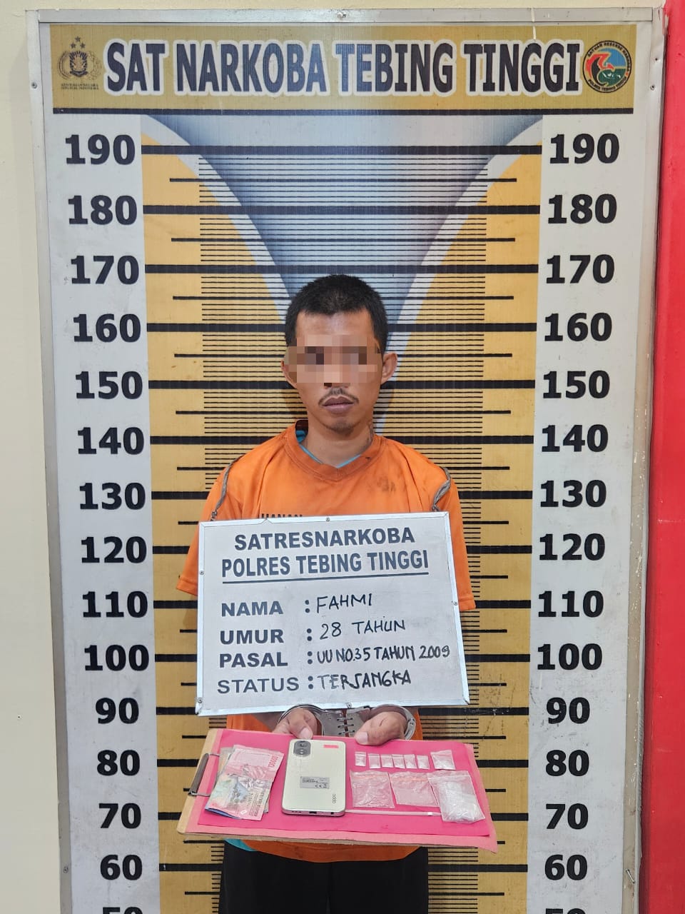 7 Paket Sabu Siap Edar dan Gedek Diringkus Polres Tebing Tinggi di Jalan Payapasir