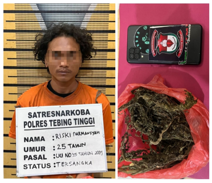 Pengembangan Kasus Ganja di Pabatu, Polres Tebing Tinggi Berhasil Amankan Seorang Pengedar