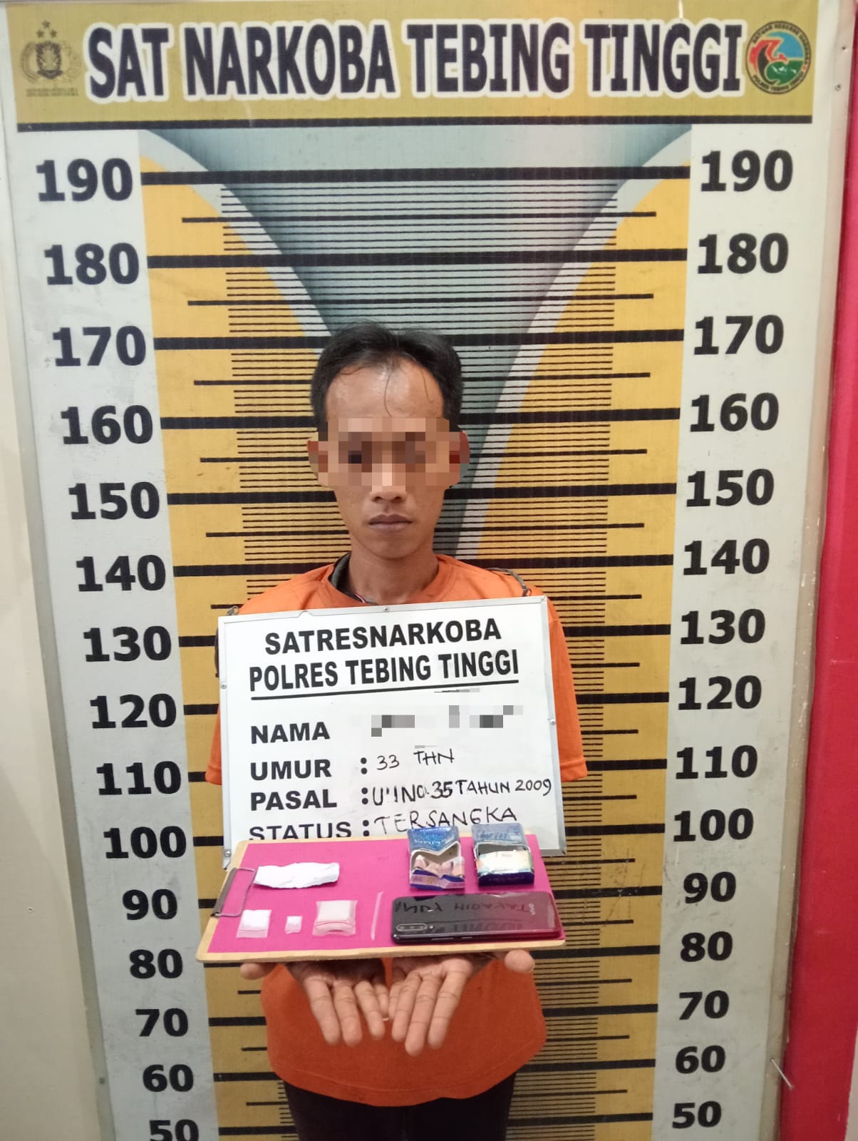 Ketahuan Miliki Sabu, Polres Tebing Tinggi Meringkus Pria Berinisial SH di Pos Jaga Villa Amanda