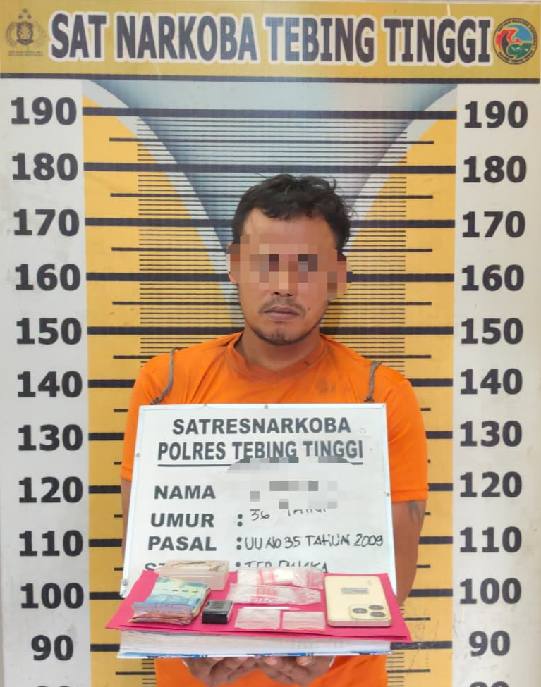 Pria Ini Gagal Edarkan Narkoba Lantaran Ditangkap Polres Tebing Tinggi
