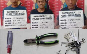 Baterai Lithium Milik Indosat Dicuri, Polres Tebing Tinggi Tangkap Kawanan Pelakunya