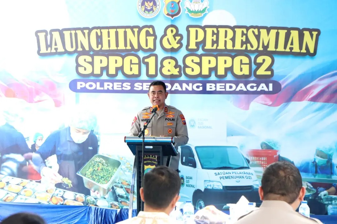 Kapolda Sumut Irjen Pol Whisnu Hermawan Resmikan Dua Dapur SPPG di Sergai, Tegaskan Komitmen Polri Dukung Program Gizi Nasional