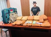Polres Sergai Gagalkan Peredaran 24,6 Kg Ganja, Kurir Ditangkap Saat Naik Travel.