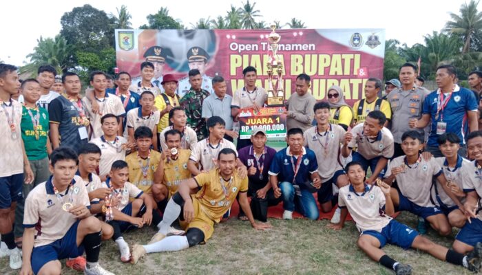 Taklukkan Bina Yudha 3-1, PS Sukajadi Angkat Piala Bupati dan Wabup Sergai 2025.