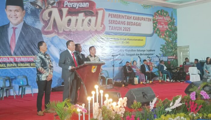 Empat Anggota DPRD Serdanbedagai Hadiri Perayaan Natal ASN, Ketua DPRD Tekankan Gotong Royong.