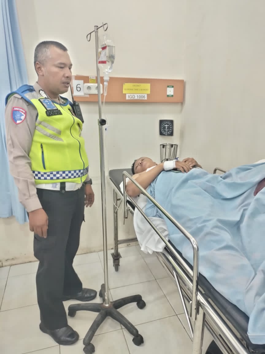 Kasus Laka Lantas Mobil dan Motor Ditangani Polres Tebing Tinggi, 2 Korban Dibawa ke Rumah Sakit