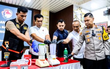 992,32 Gram Sabu Dimusnahkan Polres Tebing Tinggi Bersama Tim Labfor Polda Sumut, Tersangka Dihadirkan