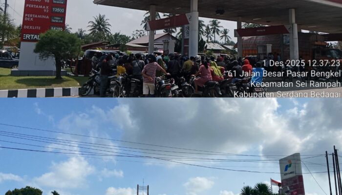 Serdang Bedagai Darurat BBM, Warga Antre Mengular Demi Pertalite dan Solar.